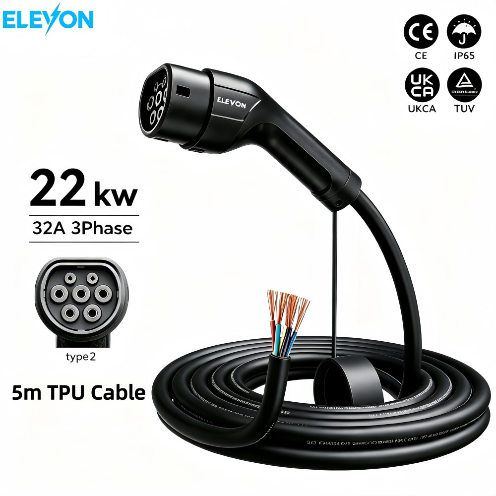 ELEVON Ładowarka EV Typ 2 Żeńs – Ev Charger Type 2 22Kw 32A 3 Phase recenzja i cena